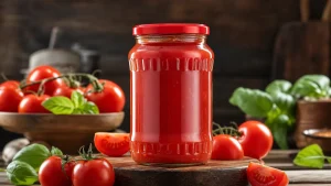 رب گوجه فرنگی شیشه ای مهرام با طراحی شفاف و ماندگار