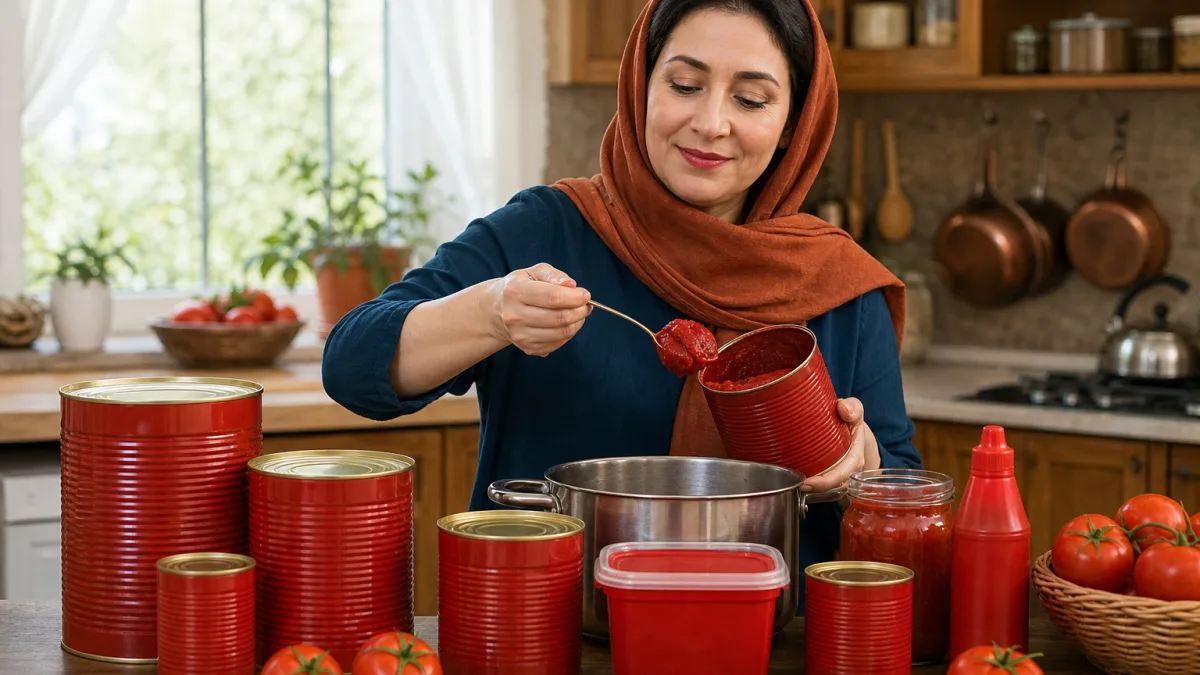 رب گوجه فرنگی روژین با طراحی بسته‌بندی متمایز