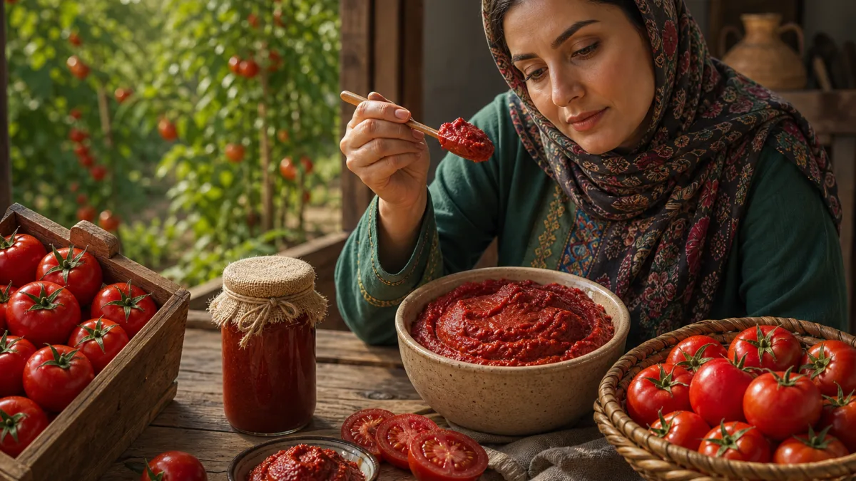 رب گوجه فرنگی محلی بافت یکنواخت