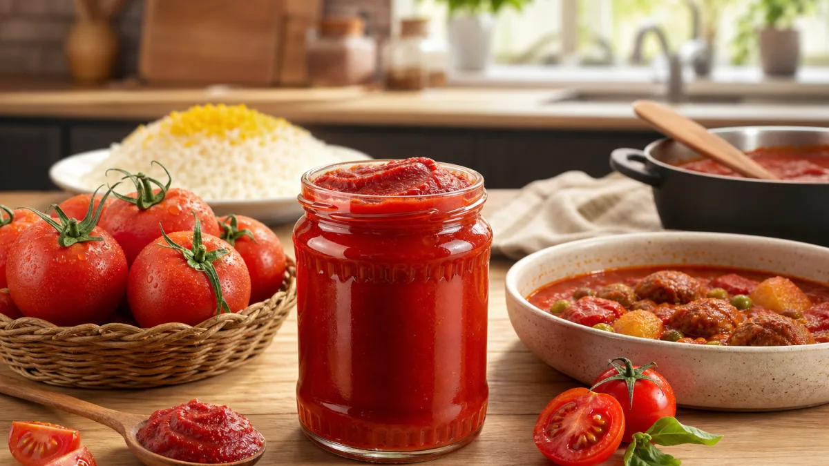 رب گوجه فرنگی سحر شیشه ای بادوام